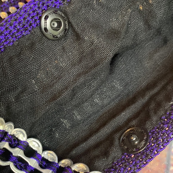 Hand Crafted Crochet Poptab Artsy Popart Shoulder bag tote - Picture 6 of 8